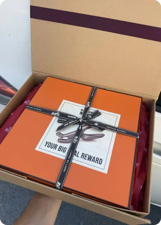 Big Deal Show reward — orange gift box